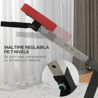 SPORTNOW Banca pentru Hiperextensii Scaun Roman cu Inaltime Reglabila pentru Spate Torso Brate Antrenament pentru Intregul Corp Negru gantere pentru gantere rack suport gantere antrenament acasa exercitii cu gantere suport greutati(m-5)