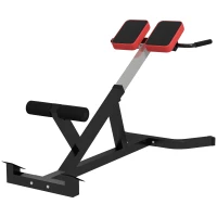 SPORTNOW Banca pentru Hiperextensii Scaun Roman cu Inaltime Reglabila pentru Spate Torso Brate Antrenament pentru Intregul Corp Negru gantere pentru gantere rack suport gantere antrenament acasa exercitii cu gantere suport greutati(m-10)