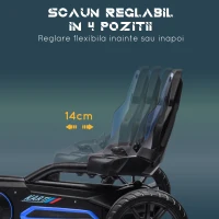 Homcom Kart Copii 3–8 Ani – Pedale, Scaun Reglabil & Roti EVA(m-4)