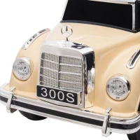 HOMCOM Macchina Elettrica per Bambini 18-48 Mesi Licenza Mercedes-Benz con Musica, Beige(m-9)