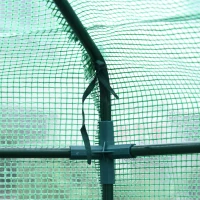 Outsunny  Hexagon Walk In Greenhouse PE Planter Flower Growth with Zipped Door 194 x 225H cm Walk-in Zipper Steel(m-9)