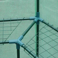 Outsunny  Hexagon Walk In Greenhouse PE Planter Flower Growth with Zipped Door 194 x 225H cm Walk-in Zipper Steel(m-10)