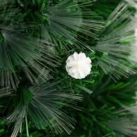 HOMCOM 6ft White Light Artificial Christmas Tree w/ 230 LEDs Star Topper Tri-Base Full Bodied Seasonal Decoration Pre-Lit Home(m-10)