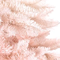 HOMCOM 5ft Pink Artificial Christmas Tree Holiday Home Decoration Ornament with Metal Stand(m-12)