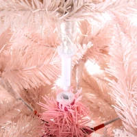 HOMCOM 5ft Pink Artificial Christmas Tree Holiday Home Decoration Ornament with Metal Stand(m-14)