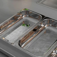 HOMCOM 4 Tray Electric Food Warmer Buffet Server with Warming Plate, Cool Touch Handles, Adjustable Temperature, 300W, 2 x 2.4L and 2 x 1L Pans(m-8)