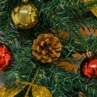 HOMCOM 2.7M Artificial Christmas Garland with Pine Cones Decorations Seasonal Style, for Home Fireplace Doors(m-9)
