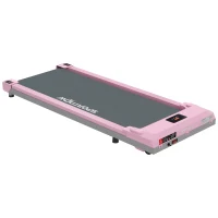SPORTNOW Passadeira Elétrica com Velocidade Ajustável de 1-6 km/h Ecrã LED Controlo Remoto e 2 Rodas 118x49x11,5 cm Rosa(m-1)