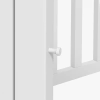 PawHut Parque para Cães com 6 Painéis Parque para Animais de Estimação Dobrável com Pés Antiderrapantes e Modular 120x107x70 cm Branco(m-8)