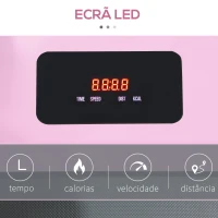 SPORTNOW Passadeira Elétrica com Velocidade Ajustável de 1-6 km/h Ecrã LED Controlo Remoto e 2 Rodas 118x49x11,5 cm Rosa(m-5)