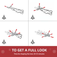 HOMCOM 6FT Pink Artificial Christmas Tree, Xmas Holiday Decoration Ornament with Metal Stand, for Pretty Home(m-7)