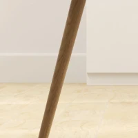HOMCOM Conjunto de 2 Cadeiras Sala de Jantar Estofadas em Tecido de Linho com Pés de Aço 50x52x83 cm Verde e Madeira(m-9)
