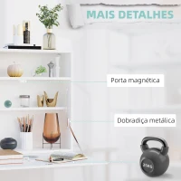 HOMCOM Secretária de Parede Moderna Dobrável Multifuncional com Prateleiras de Armazenamento Carga 40 kg 64x20x60 cm Branco(m-6)