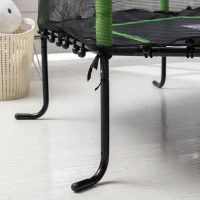 HOMCOM Trampolim para Crianças com Superfície de Salto Ø120 cm Rede de Segurança e Estrutura de Aço Carga 50kg Ø163,5x163,5 cm Verde(m-9)