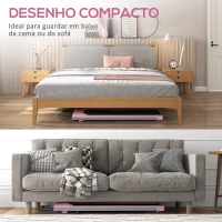 SPORTNOW Passadeira Elétrica com Velocidade Ajustável de 1-6 km/h Ecrã LED Controlo Remoto e 2 Rodas 118x49x11,5 cm Rosa(m-4)