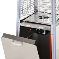 Outsunny Garden Deck Pyramid Patio Heater Propane Gas Flame Warmth(m-9)