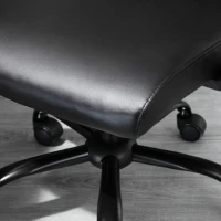 Vinsetto High Back Desk Chair, Black Leather Desk Chair with Adjustable Height, Armrests, Swivel Wheels(m-9)