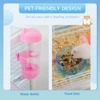 PawHut Hamster Cage for Small Rodents, with Tunnel Tube, Exercise Wheel(m-6)