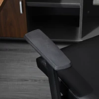 Vinsetto High Back Desk Chair, Black Leather Desk Chair with Adjustable Height, Armrests, Swivel Wheels(m-10)