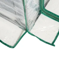 Outsunny Raised Garden Bed with Greenhouse, Steel Planter Box with Plastic Cover, Roll Up Window, Dual Use for Flowers, Vegetables, Fruits and Herbs, 127L x 95W x 92H cm, Clear(m-12)