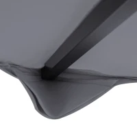 Outsunny 3(m) Gazebo Top Cover Double Tier Canopy Replacement Pavilion Roof Deep Grey(m-11)