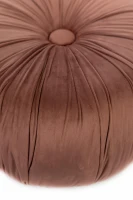 STONES Pouf in Velluto con Struttura in Legno, 36x36x30 cm, Rosa Antico(m-4)
