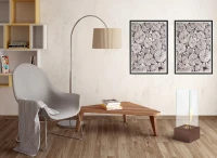 STONES Biocamino da terra in Acciaio Satinato con Bruciatore da 0,7L, 25x25x65 cm, Ruggine(m-2)