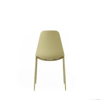 STONES Set 4 Sedie con seduta e schienale in polipropilene e gambe in metallo, 49x48.5x88cm, giallo(m-4)
