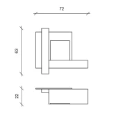 STONES Camino a Bioetanolo da parete con Bruciatore da 1,5L e Pannello in Vetro, 22x72x63 cm, Nero(m-3)
