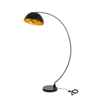 STONES Lampada da Terra in Metallo, 117x36x183 cm, Nero e Oro(m-1)