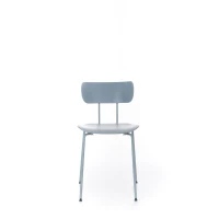 STONES Set 4 Sedie in Polipropilene con Gambe in Metallo, 45x51x82 cm, Azzurro(m-2)