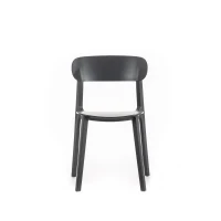 STONES Set 2 Sedie in polipropilene con seduta e schienale in polipropilene, 48x52x77.5cm, grigio scuro(m-5)