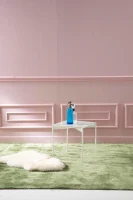 STONES Tavolino con top in ceramica, fondo in MDF e struttura in metallo, 55x55x35cm, marmo calacatta(m-2)