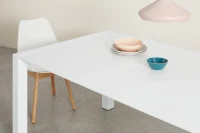 STONES Tavolo da pranzo allungabile fino a 8 posti, 90x103/170x76cm, bianco(m-5)