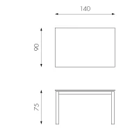 STONES Tavolo allungabile con top in ceramica su vetro temperato, gambe in metallo verniciato e allunghe in melaminico laccato, 90x140/220x75cm, ceramica bianca, bianco(m-5)