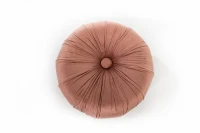 STONES Pouf in Velluto con Struttura in Legno, 36x36x30 cm, Rosa Antico(m-2)