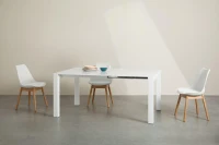 STONES Tavolo da pranzo allungabile fino a 8 posti, 90x103/170x76cm, bianco(m-2)