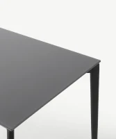 STONES Tavolo da pranzo allungabile fino a 12 posti, 90x190/270x76cm, top: grigio, gambe: nero(m-5)