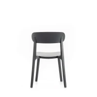 STONES Set 2 Sedie in polipropilene con seduta e schienale in polipropilene, 48x52x77.5cm, grigio scuro(m-4)