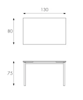 STONES Tavolo Allungabile con Top in Vetro Temperato e Gambe in Metallo, 80x130/200x75 cm, Bianco(m-3)