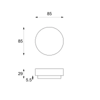 STONES Tavolino Ricoperto da Tasselli di Pietra Fossile, 85x85x28 cm, Grigio(m-3)