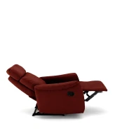 STONES Poltrona Relax Manuale in Microfibra , 70x92x105 cm, Rosso(m-4)