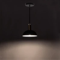 STONES Lampada a Sospensione con Decoro in ottone, 20x20x150 cm, Nero opaco(m-2)