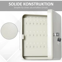 HOMCOM Szafka na klucze na przechowywanie kluczy 30 cm x 24 cm x 7,5 cm, Beżowy(m-4)