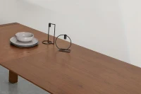 STONES Tavolo da pranzo allungabile fino a 12 posti, 90x174/264x76cm, noce(m-3)