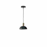 STONES Lampada a Sospensione con Decoro in ottone, 20x20x150 cm, Nero opaco(m-1)