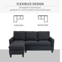 HOMCOM Wielofunkcyjna sofa narożna(m-5)