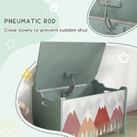 ZONEKIZ Kids Bedroom Furniture Set Includes Bed Frame, Kids Toy Chest, Dressing Table with Mirror and Stoolfor Ages 3-6 Years, Green(m-6)