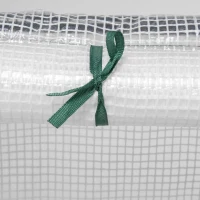 Outsunny Mini kas, broeikas, 2 ritssluitingdeuren, scheurbestendige folie, metalen frame, 1,8 x 1 x 1 m, wit.(m-8)