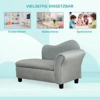 HOMCOM Sofa dziecięce z miejscem do przechowywania(m-6)